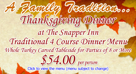 Snapper Inn Thanksgiving